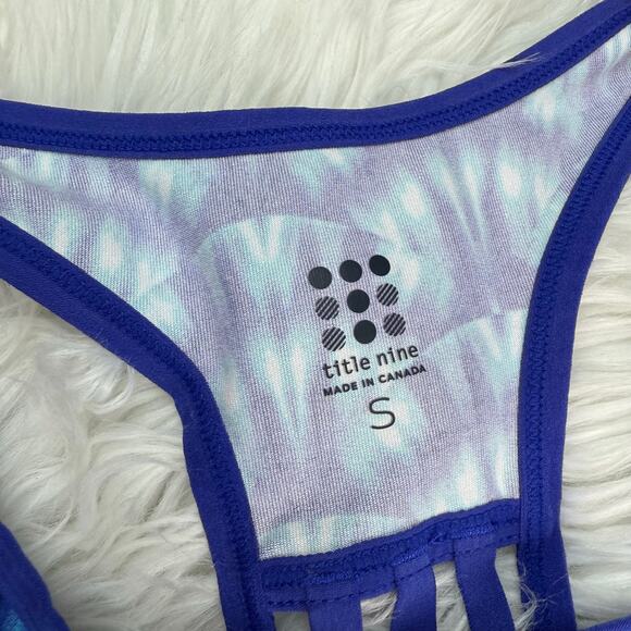 Title Nine Dream Golf  Racerback Dress Size S White Blue Geometric - Picture 6 of 16